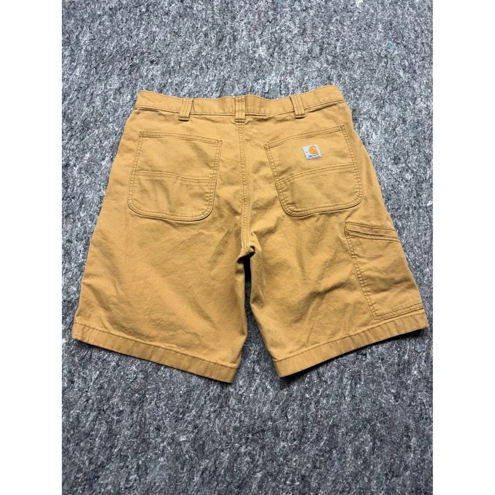 Carhartt Rugged Flex Relaxed Fit Canvas Work Shorts Tan Mens 36 102514-918